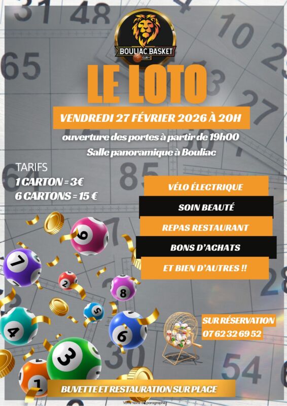 Affiche loto Bouliac 2026 Affiche loto Bouliac 2026