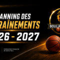 Planning des entraînements pour la saison 2026-2027